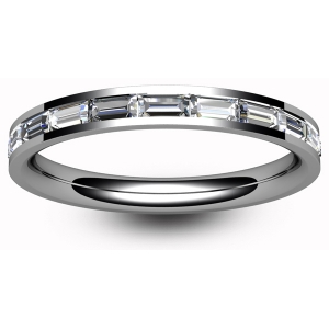 Diamond Wedding Ring - Half Channel Set -All Metals